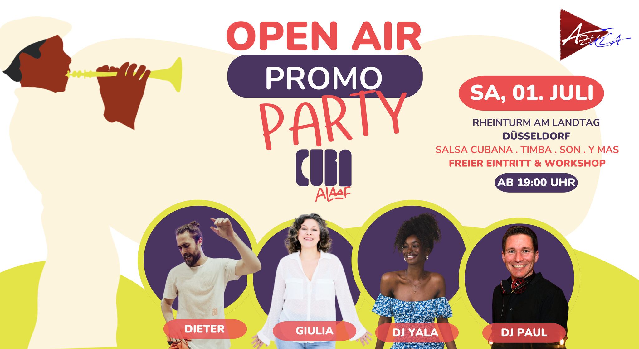 AZUCA Cuban Salsa & Timba Party OPEN AIR Landtag Düsseldorf Promo Cuba Alaaf Festival