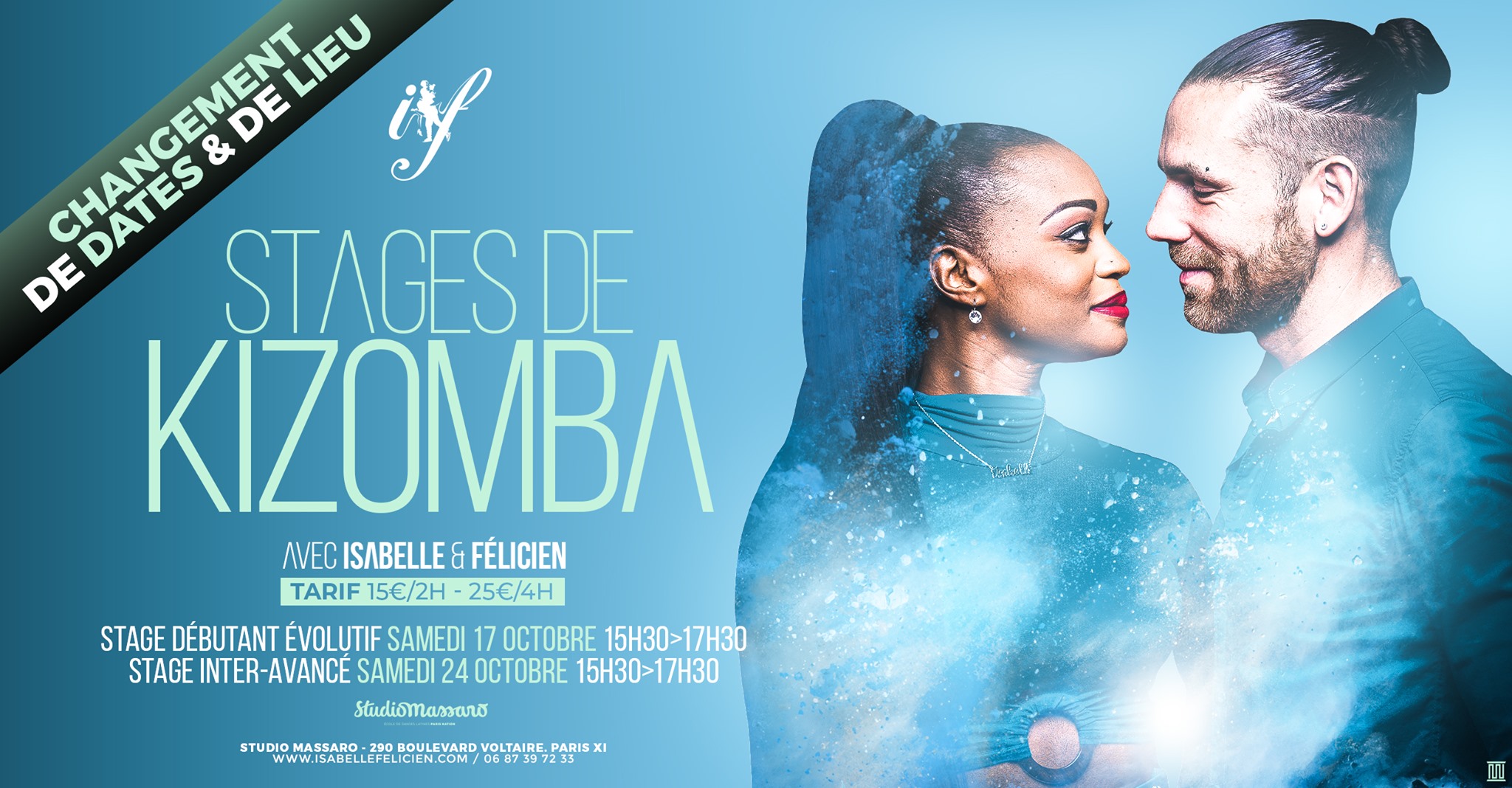 Stages de Kizomba - Isabelle & Felicien - Samedis 17 24 octobre