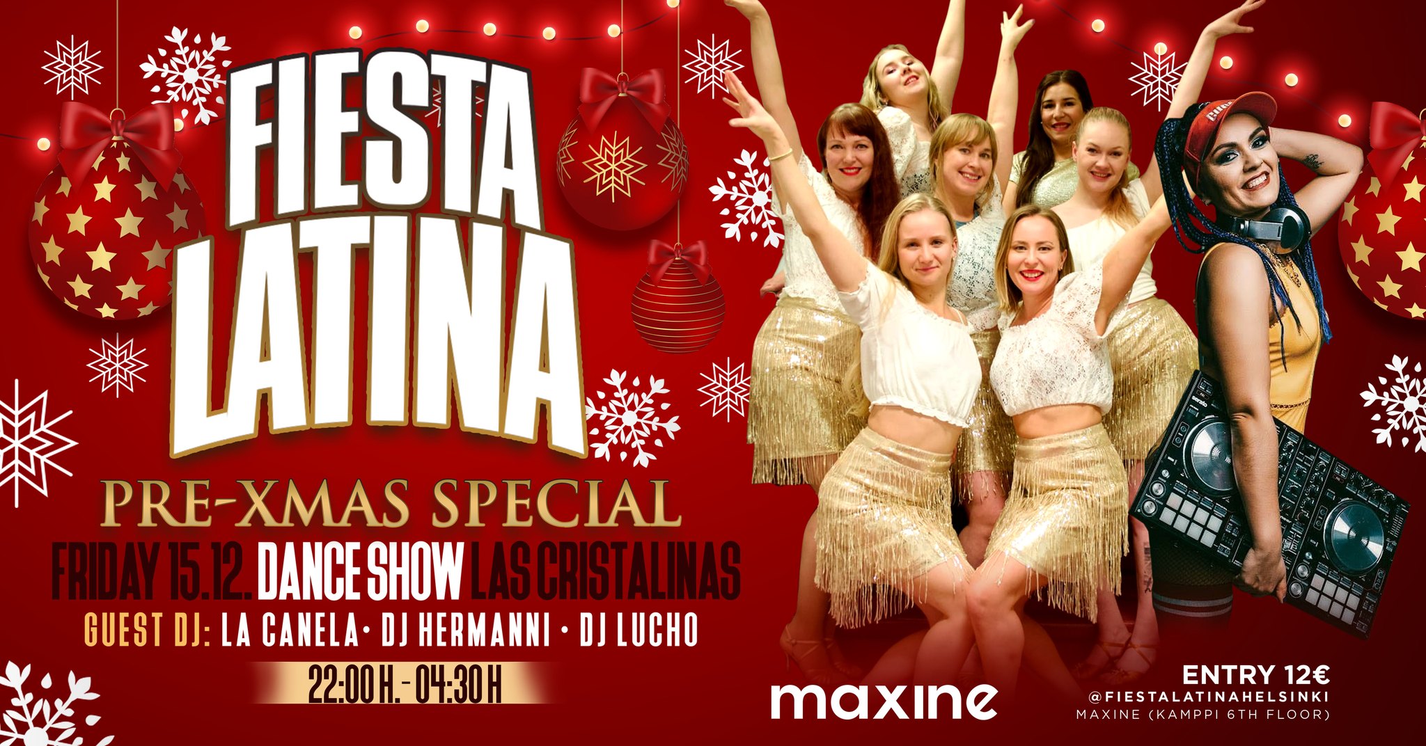 Fiesta Latina 15.12. w LAS CRISTALINAS & DJ LA CANELA