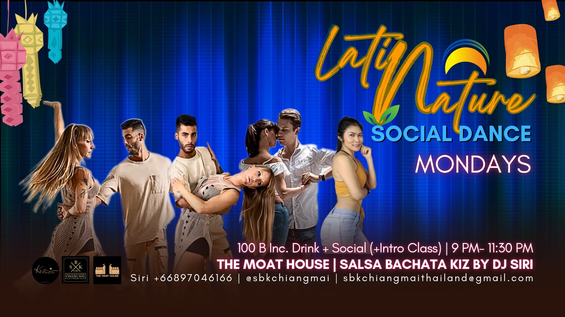MONDAYs Latin Nature Social Dance Salsa Bachata Kiz