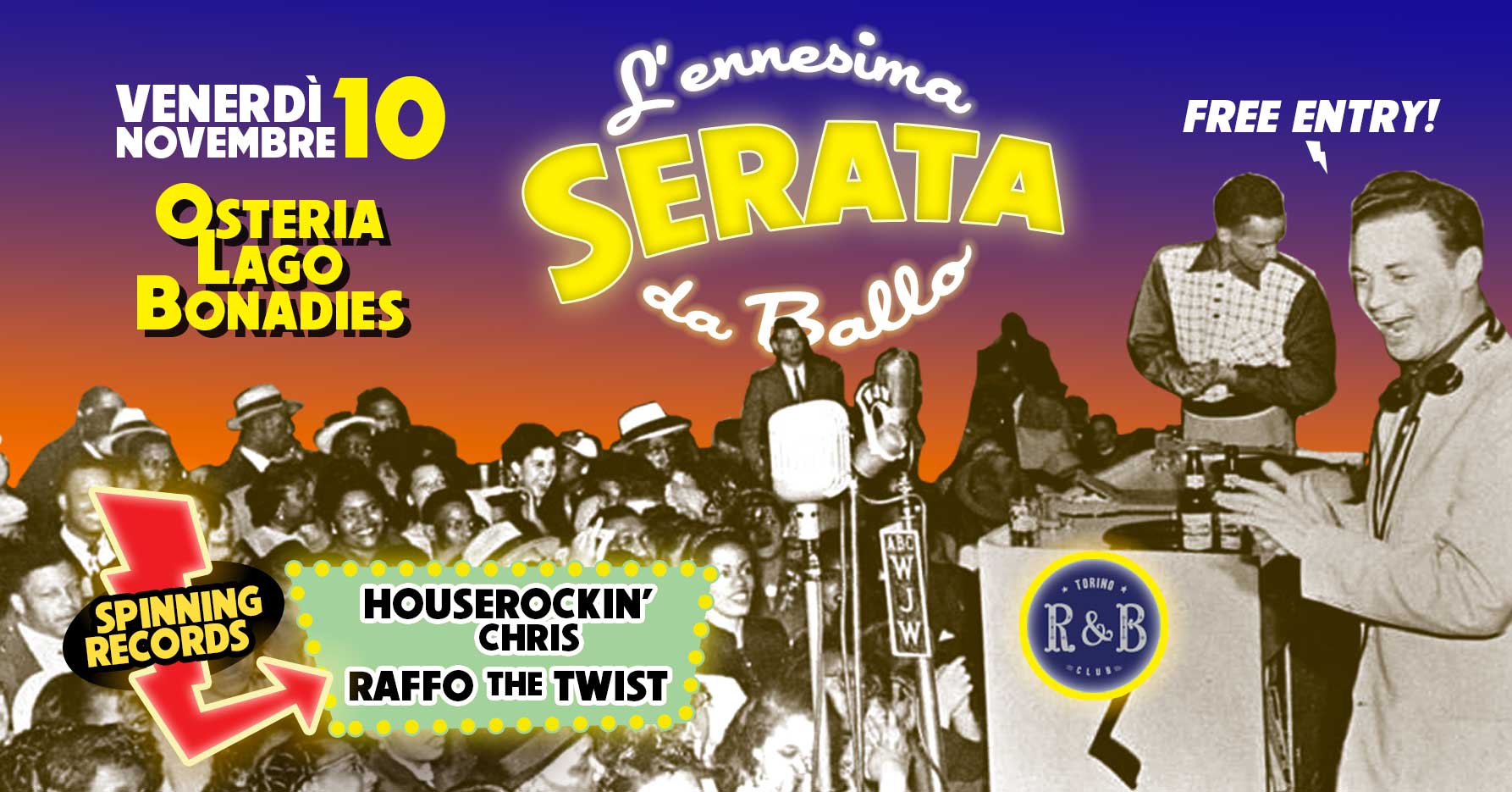 L'Ennesima Serata da Ballo ✰ Osteria Lago Bonadies ✰ Ven 10 Nov.