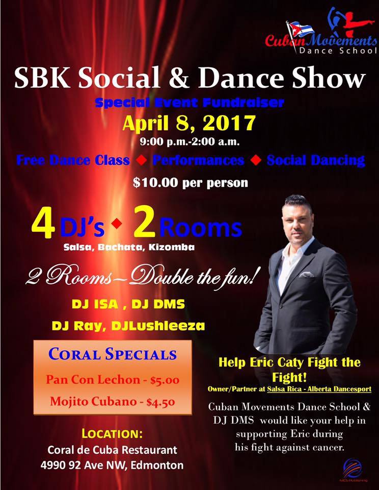 SBK fundraiser for ERIC! Salsa, Bachata & Kizomba