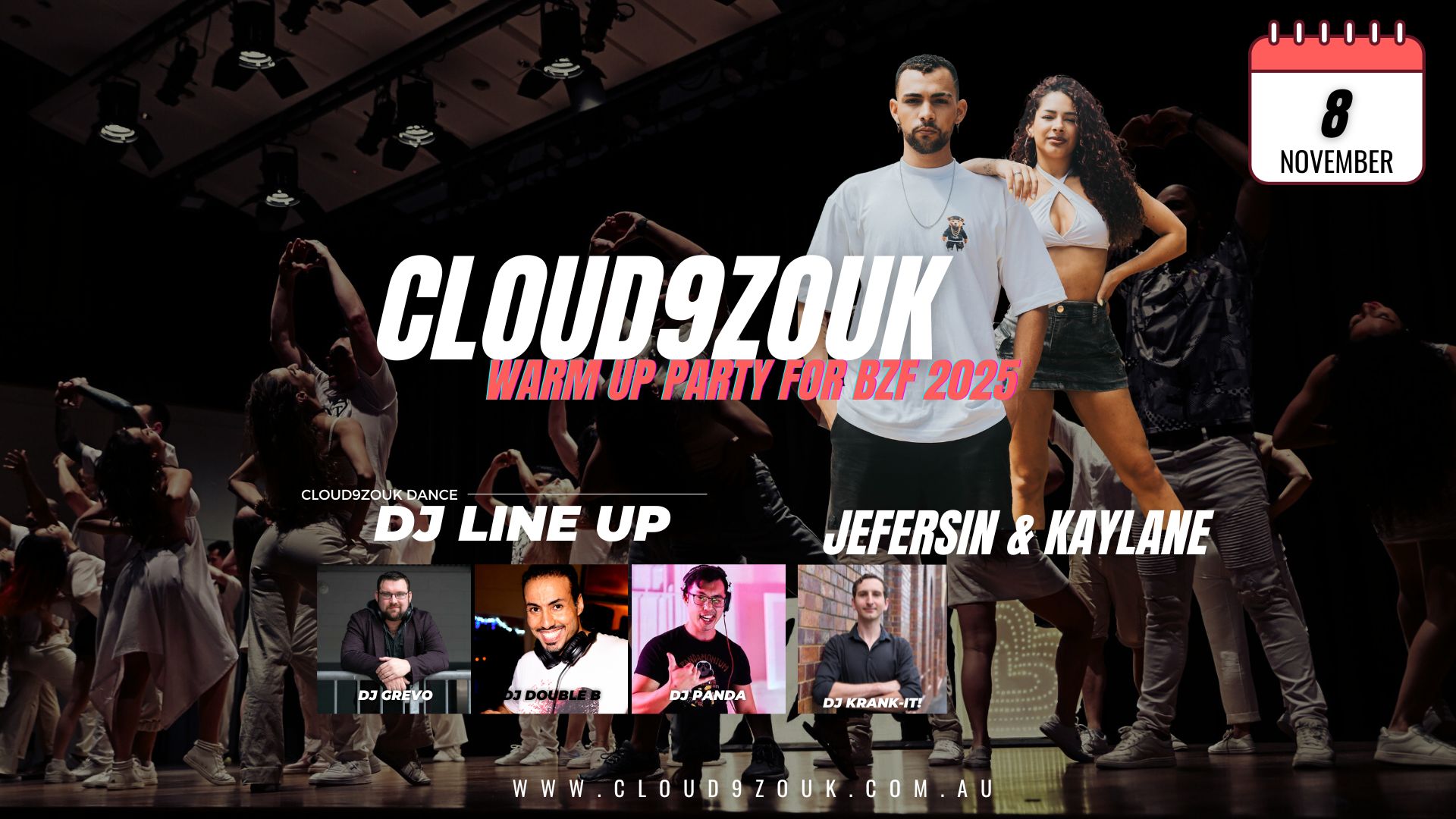 Warm Up Party for Brisbane Zouk Festival 2025🔥