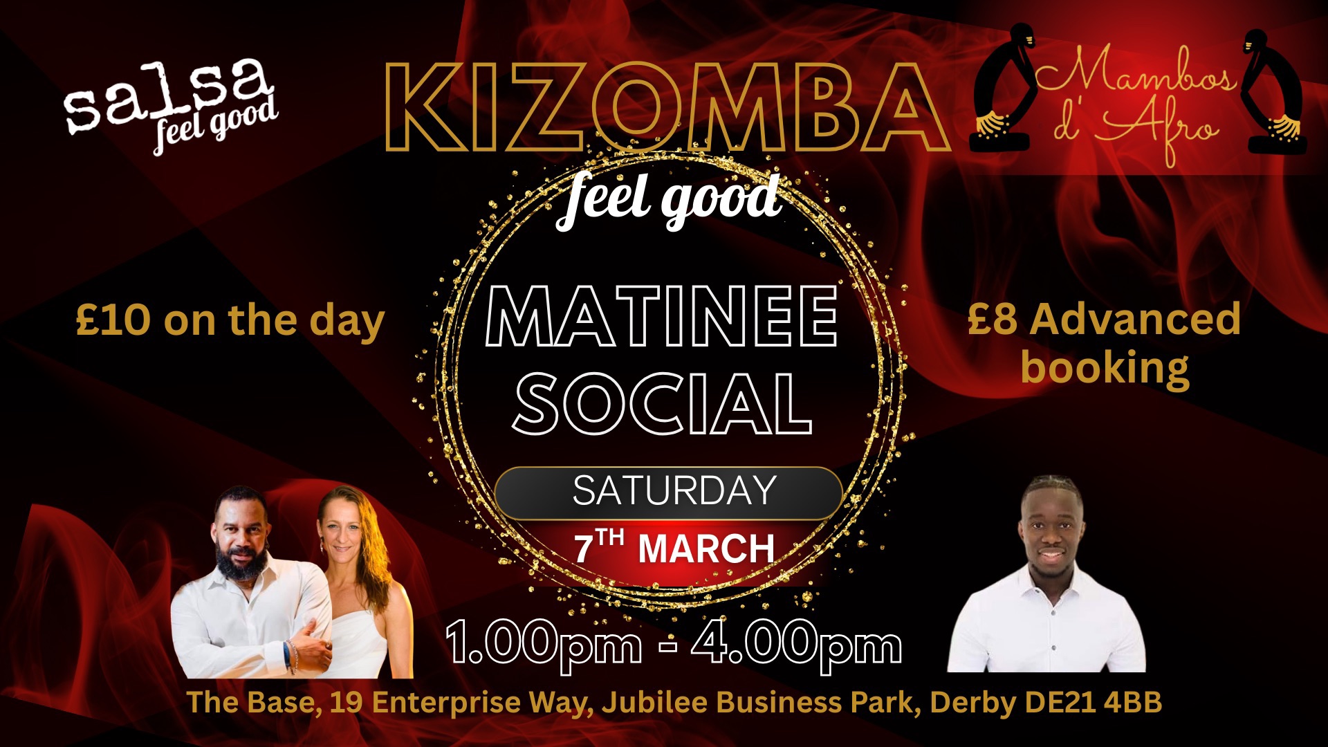 KIZOMBA FEEL GOOD MATINEE SOCIAL - IN ASSOCIATION WITH MAMBOS D’AFRO - 7TH MARCH 1PM-4PM