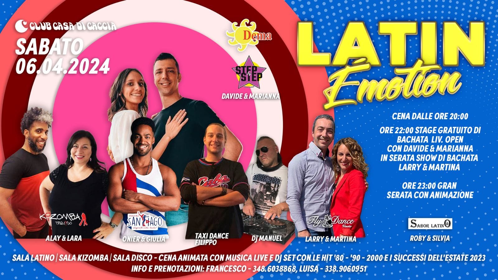 LATIN ÈMOTION SABATO 6 APRILE 2024