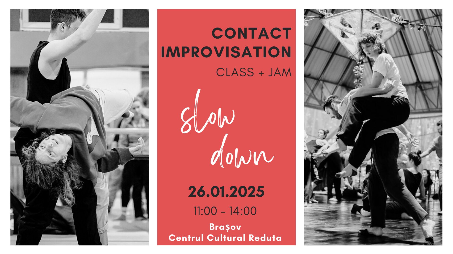 Contact Improvisation class + jam dance, movement research
