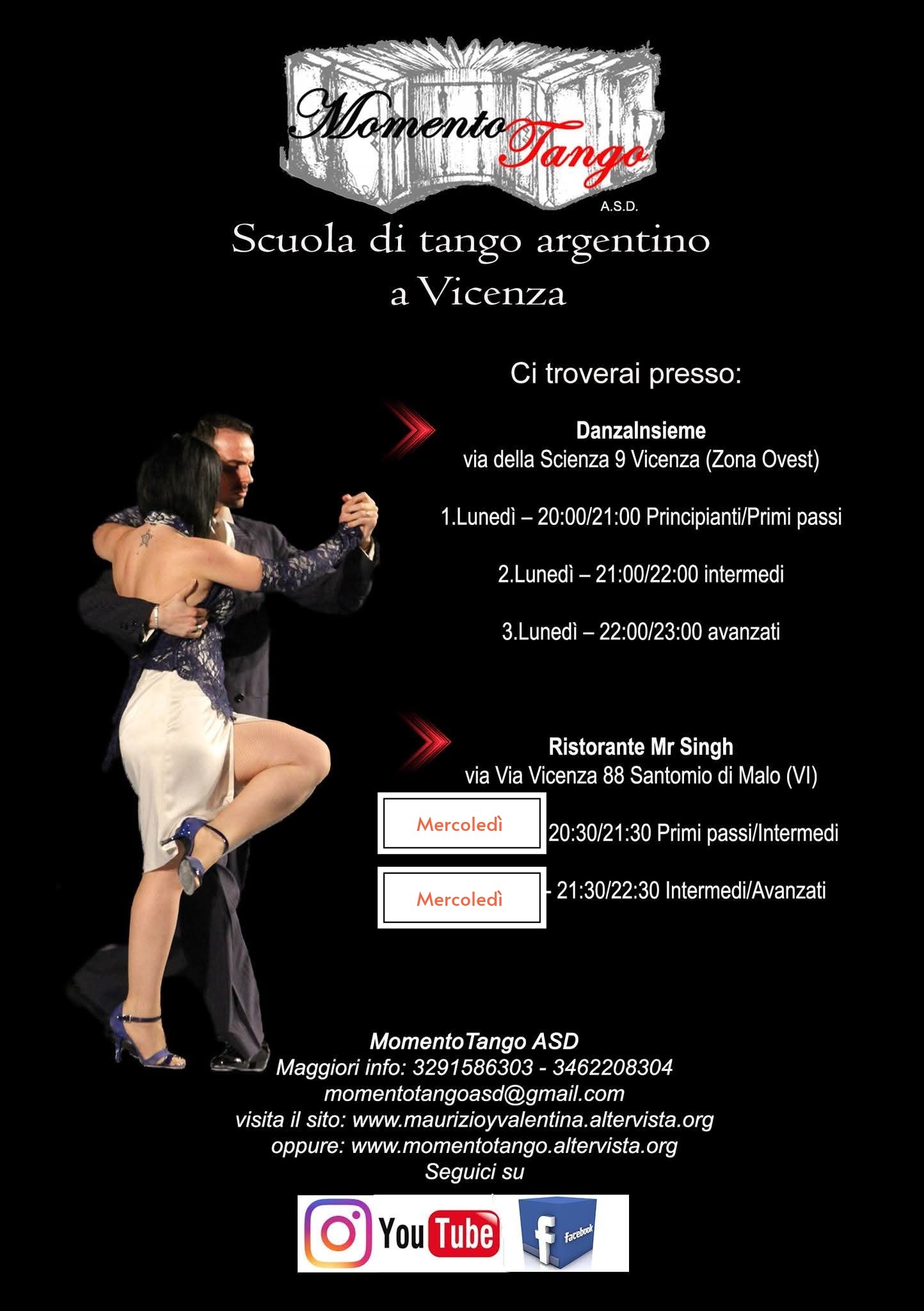 Corsi di tango argentino con MomentoTango