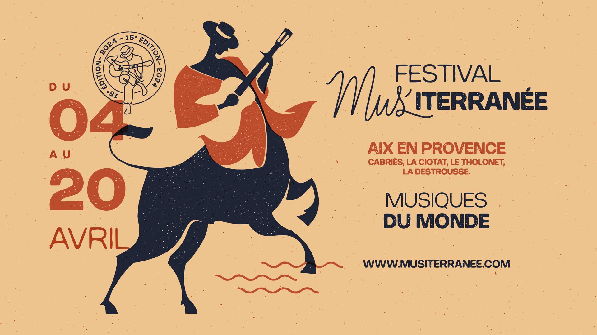 Festival MUS'iterranée - 15ème édition du 04 au 20 avril 2024