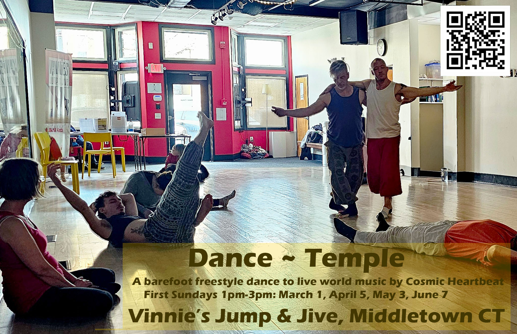 Dance ~ Temple, May 3rd, 1-3pm at Vinnie's in Middletown