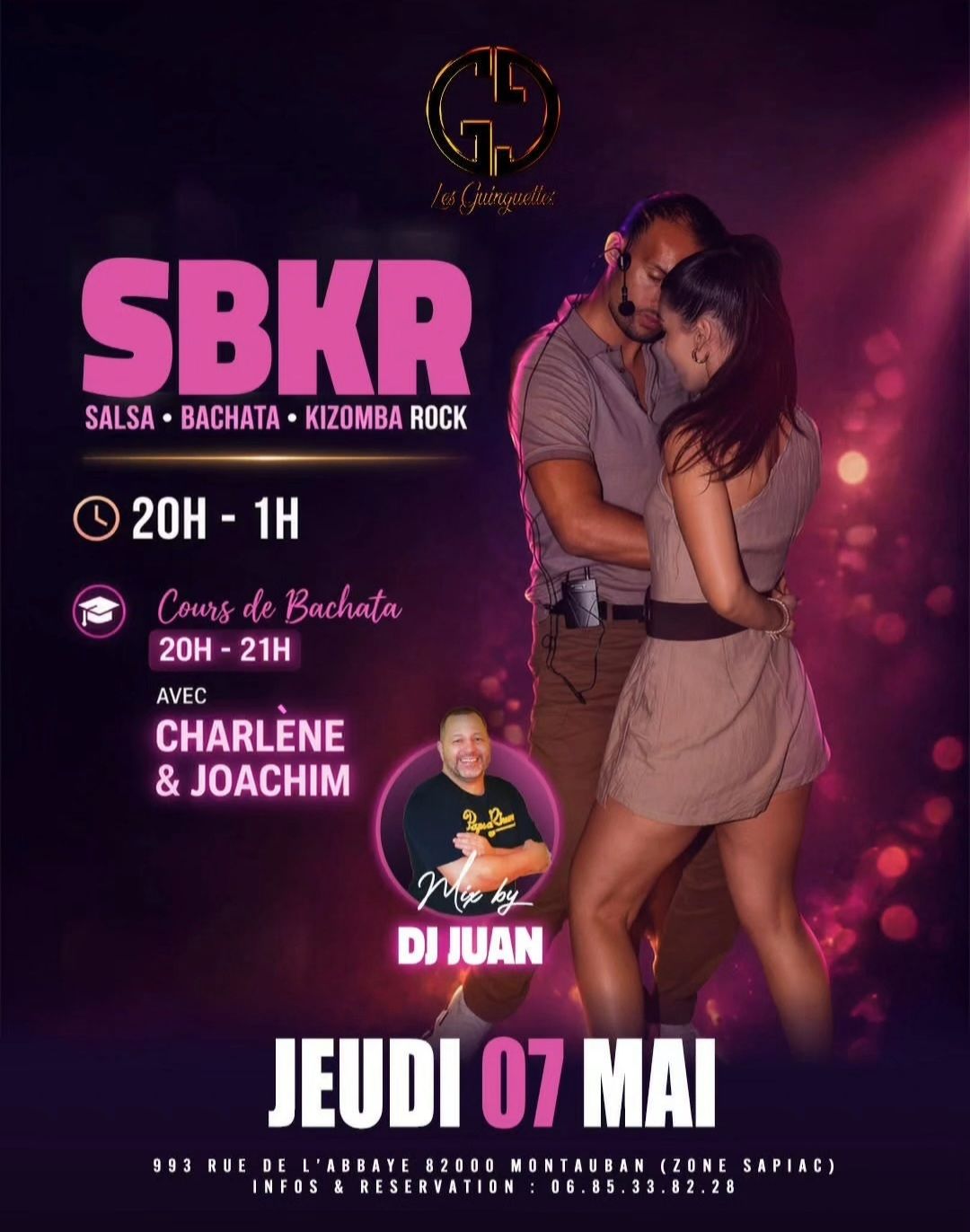 COURS πππππππ JOACHIM & CHARLΓNE π’ LES GUINGUETTE SAPIAC π π’π‘π§ππ¨πππ‘ + SOIRΓE SBKR π