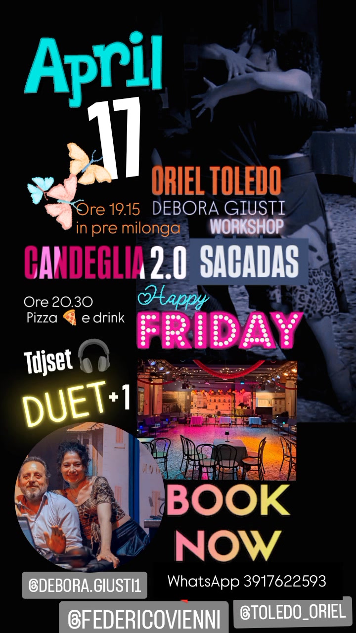 CANDEGLIA 2.0 DUET special Friday ‼️ workshop con ORIEL TOLEDO
