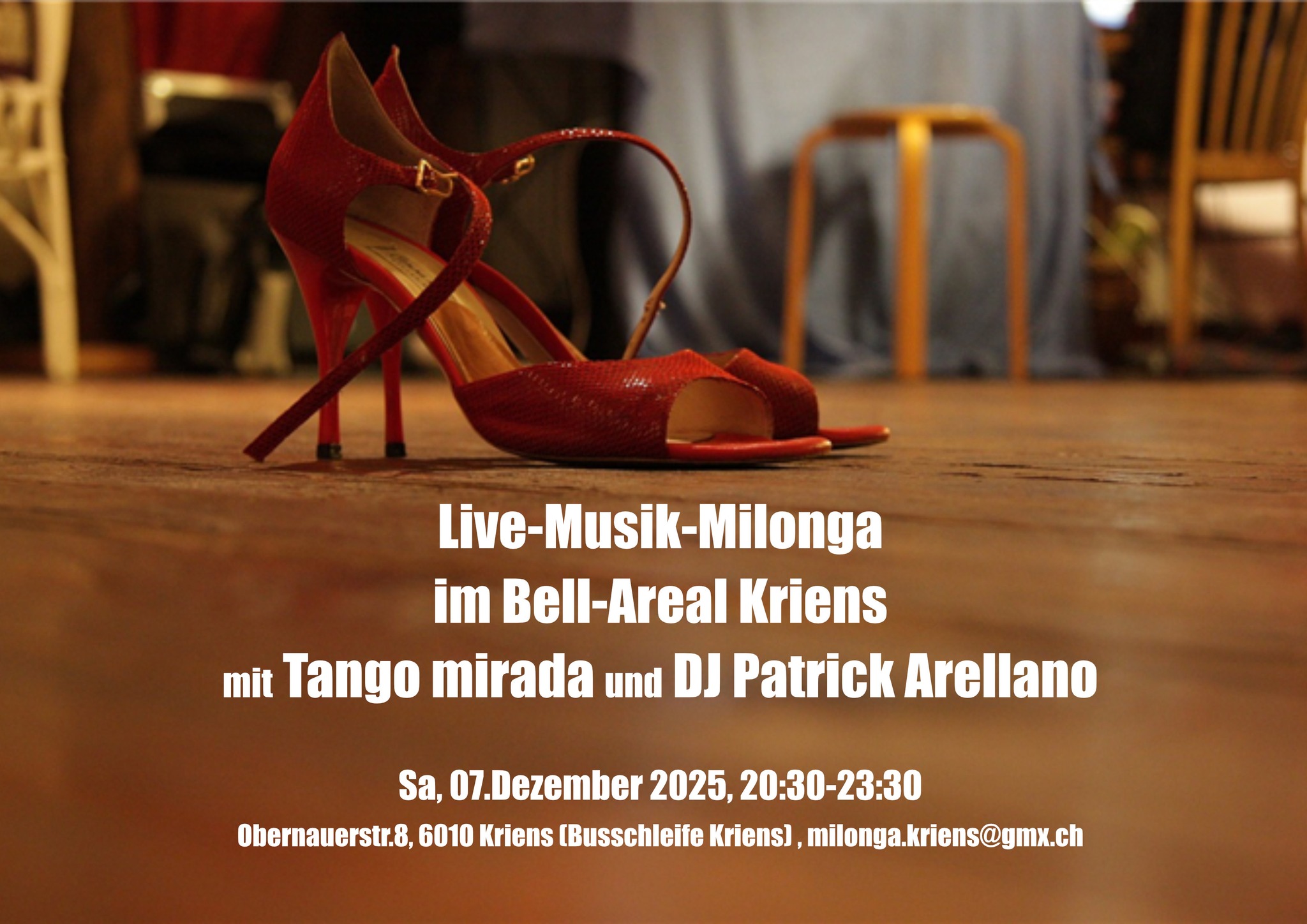 Milonga mit Live-Musik: Tango mirada im Bell-Areal Kriens