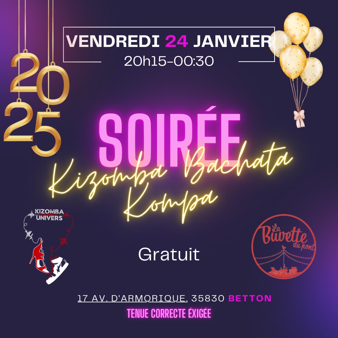 Soirée kizomba bachata kompa, la buvette du pont