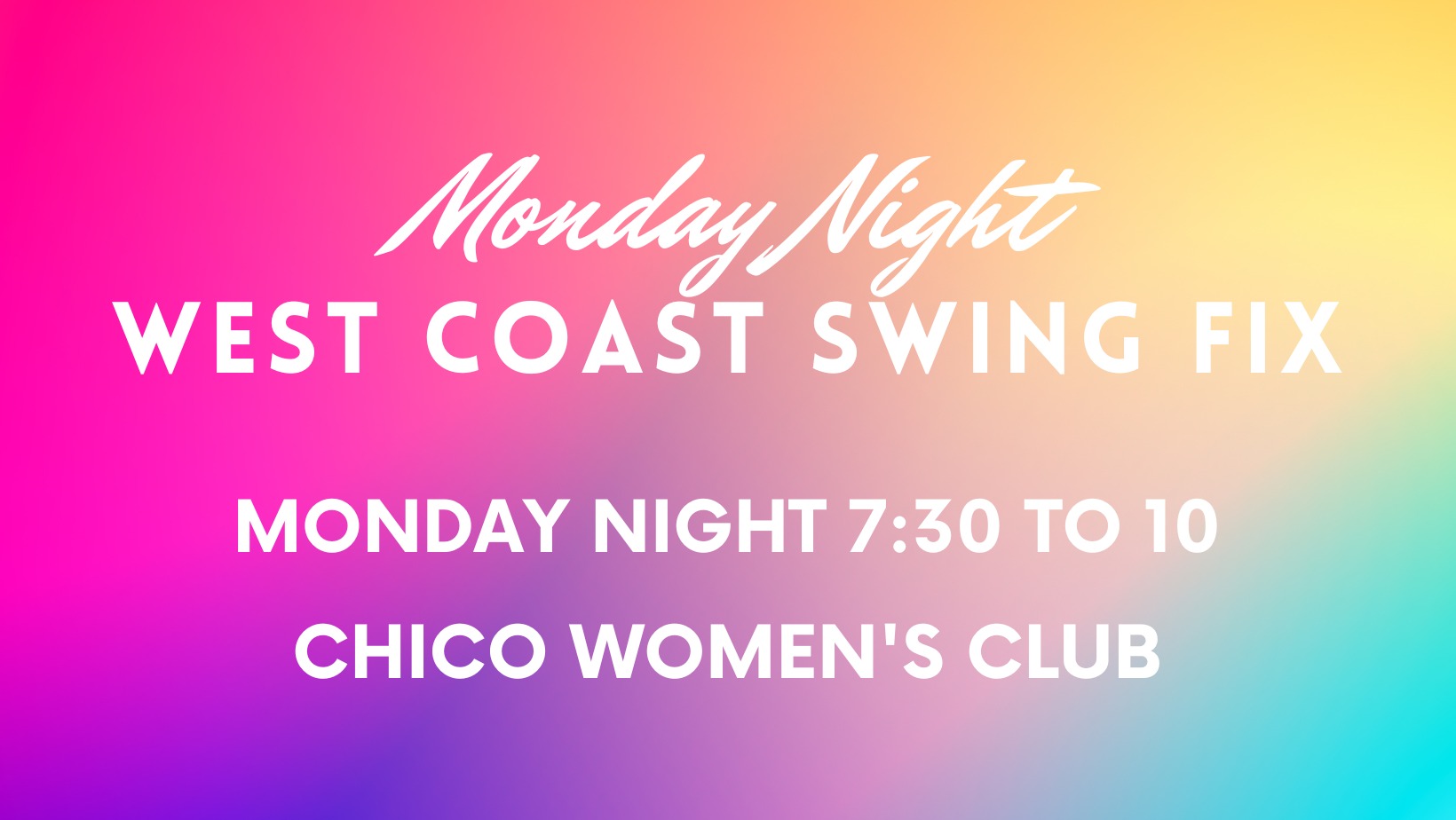Monday Night West Coast Swing Fix