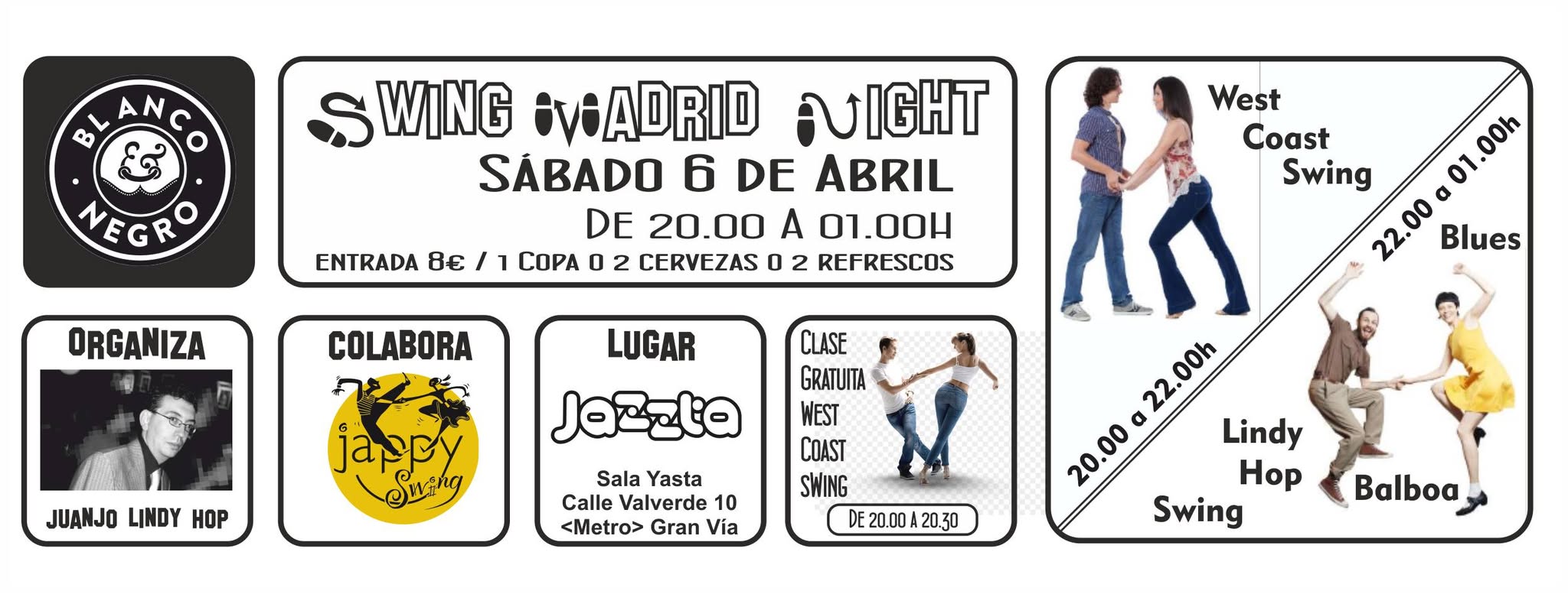 Swing Madrid Night. Especial Sábado West Coast Swing