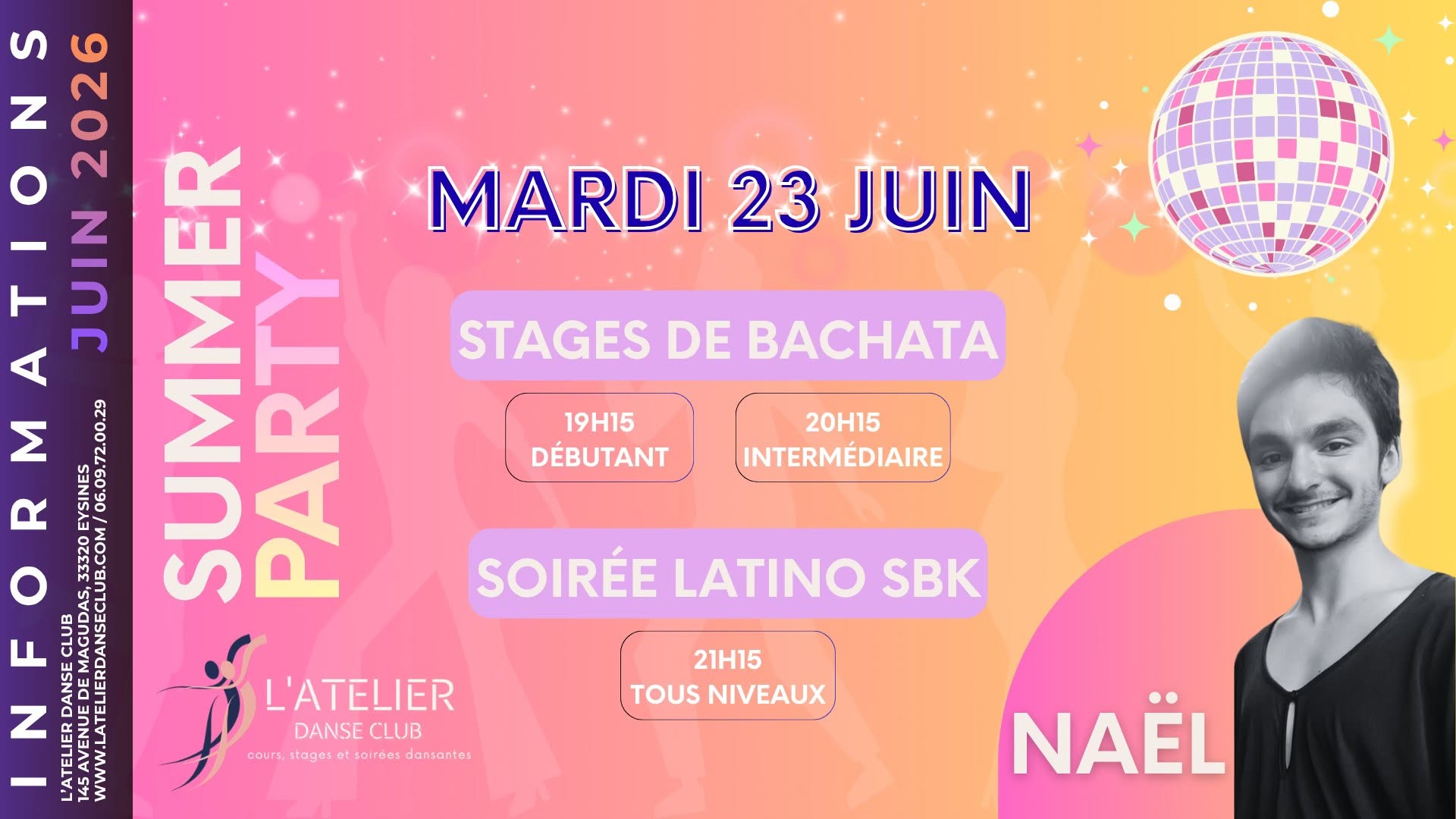 STAGES DE BACHATA & SOIRΓE LATINO SBK - SUMMER PARTY πΈ