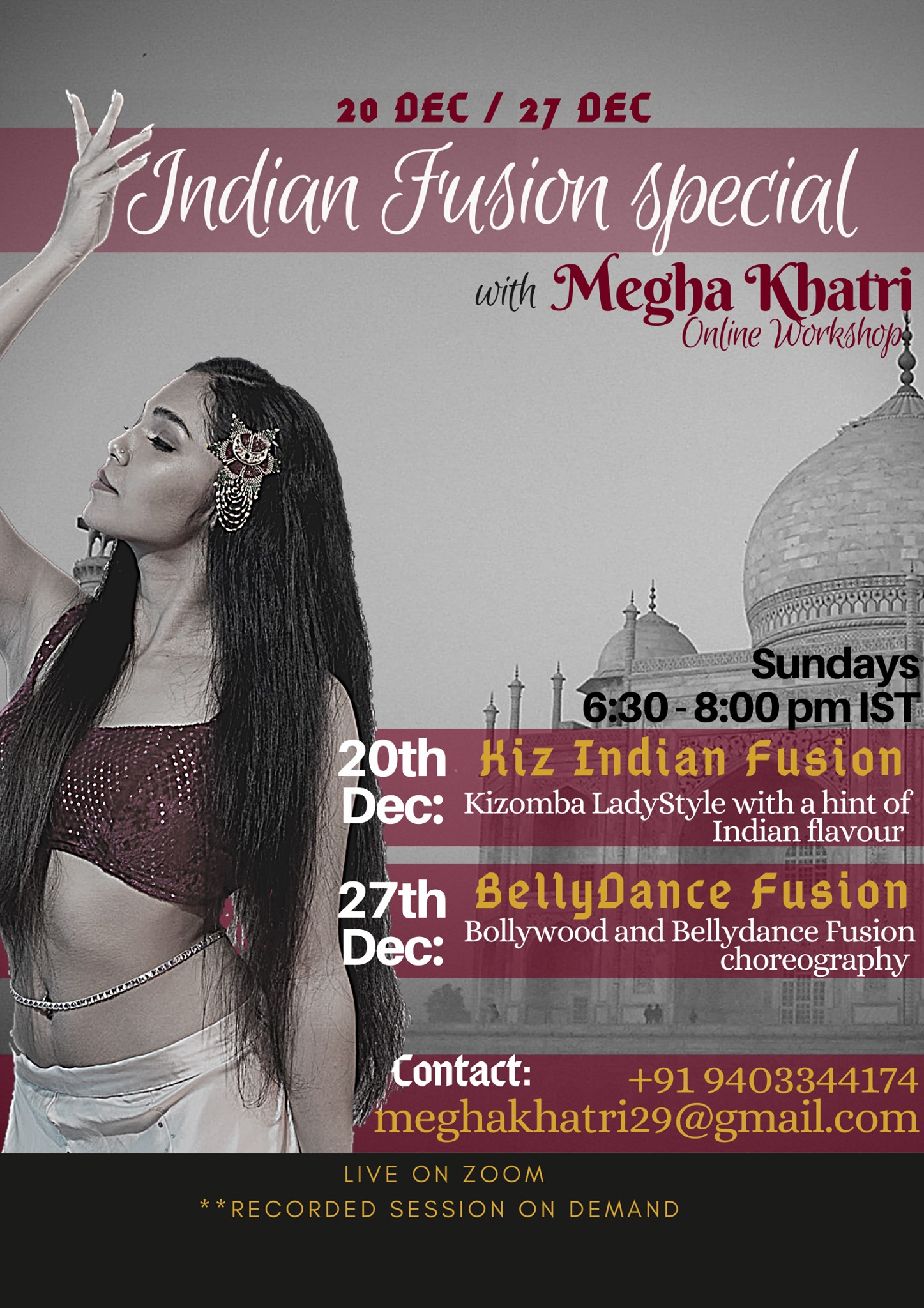 Indain Fusion Special : Dance Workshop by Megha Khatri
