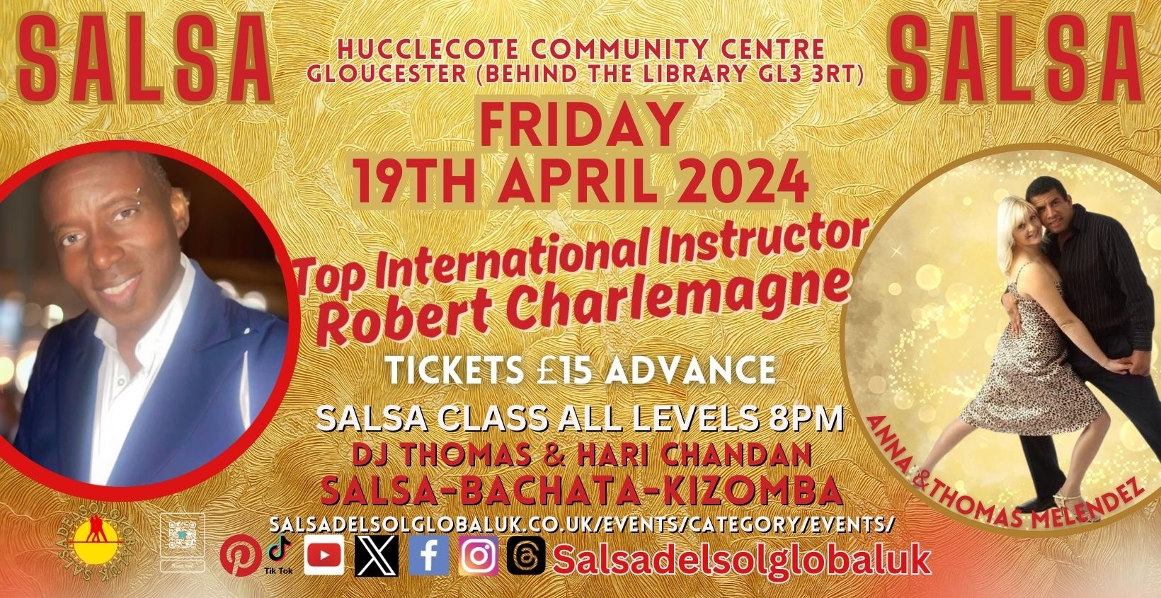 Top International instructor Robert Charlemagne in Gloucester Friday - 19th April 2024