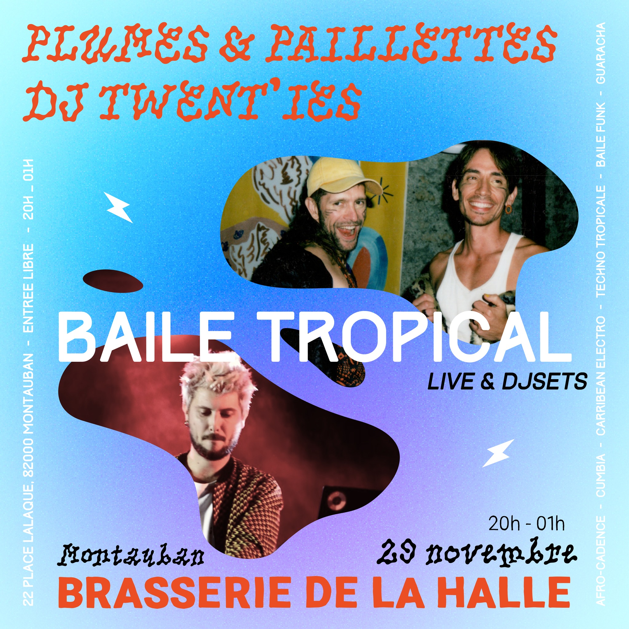 BAILE TROPICAL : Plumes & Pailletes + DJ Twenties - Brasserie de la Halle, Montauban
