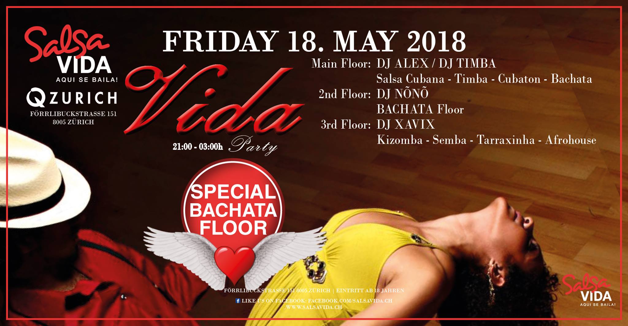 Salsavida VIDA Party 3 Floors Cuba Puerto Bachata Kizomba