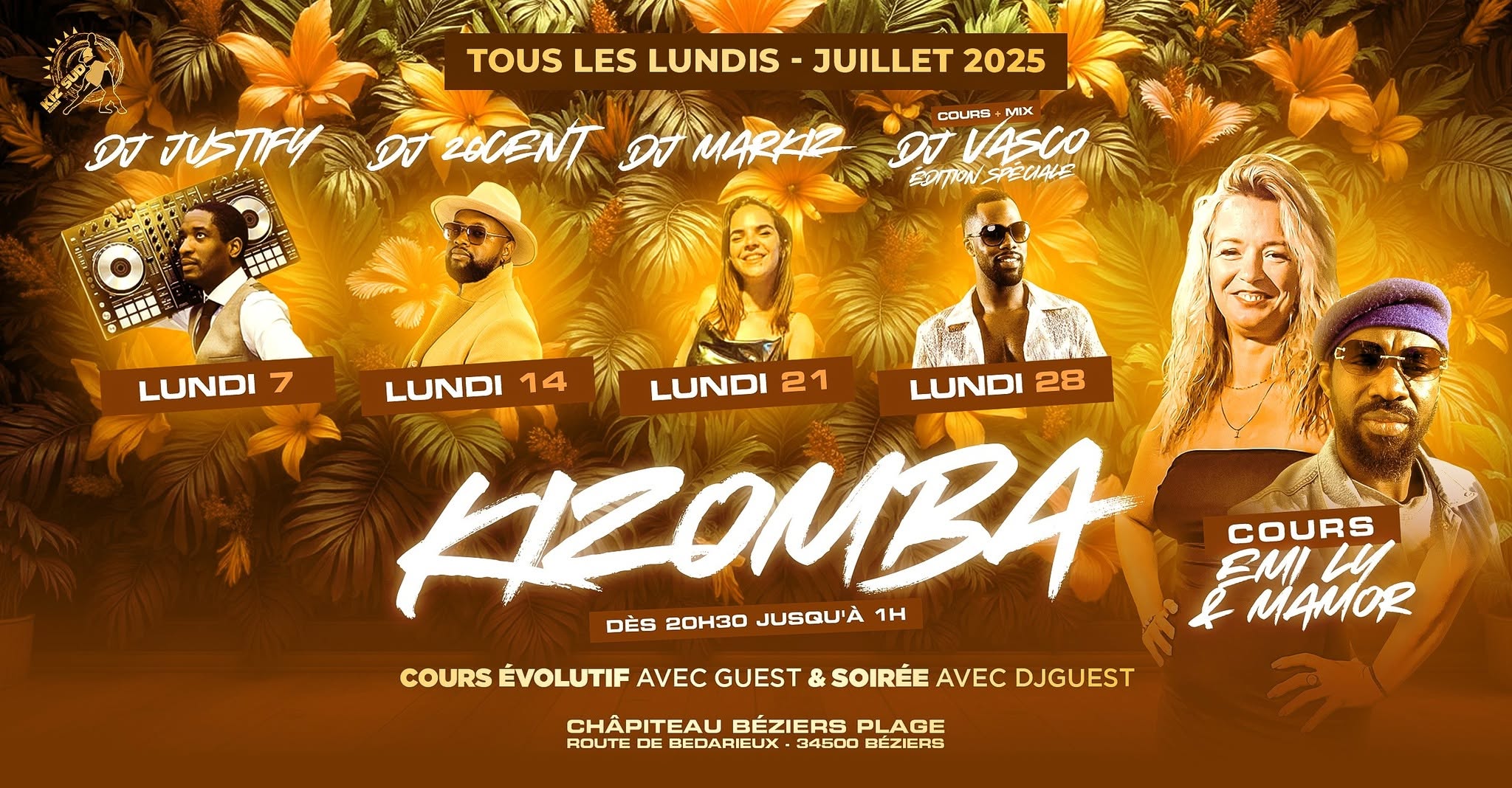 Les Lundis Kizomba sur Béziers plage