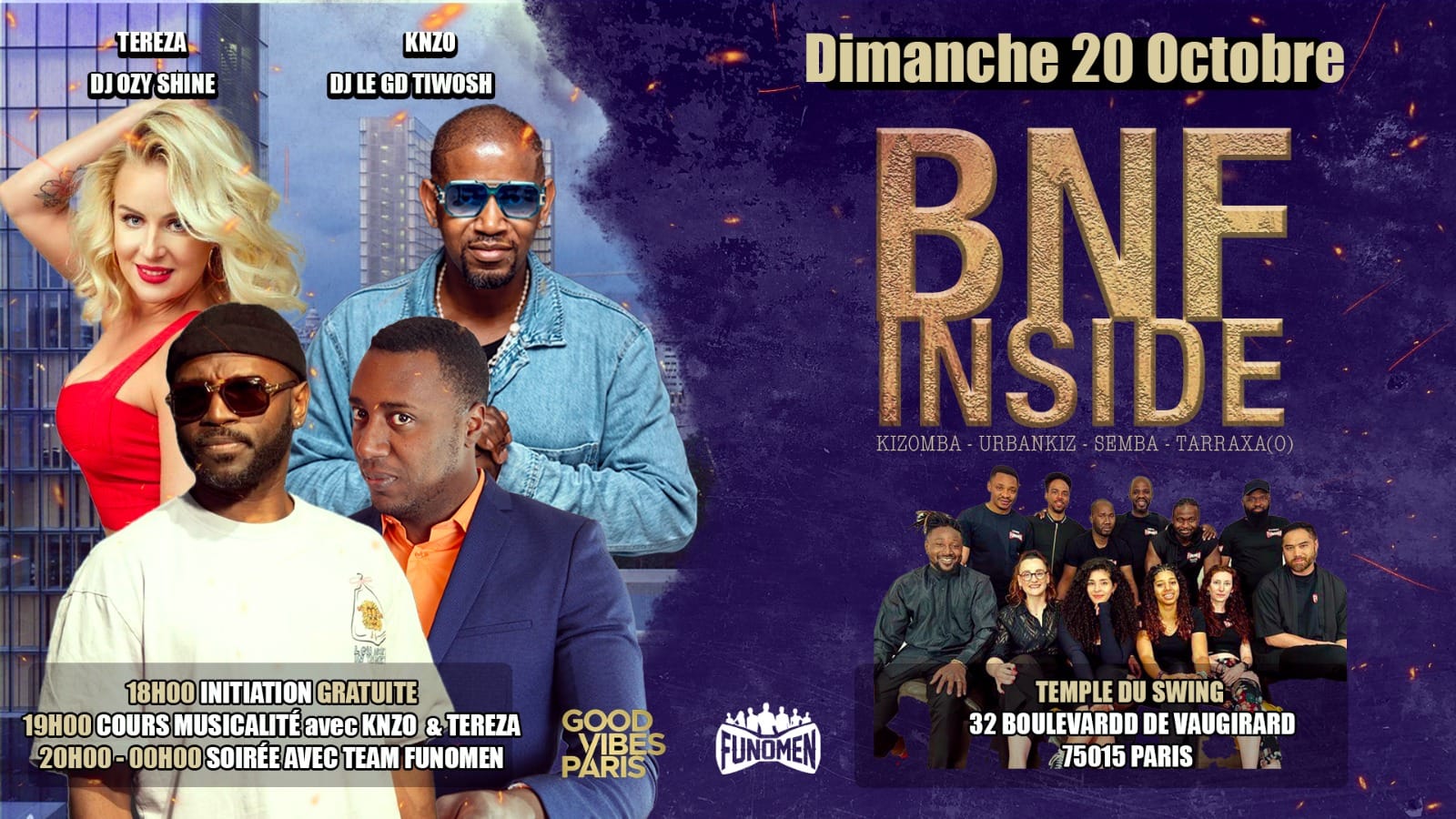 BNF INSIDE I KIZOMBA SUNDAY IDIM 20 OCT 2024 I DJ OZY SHYNE & DJ LEGRAND TIWOSH