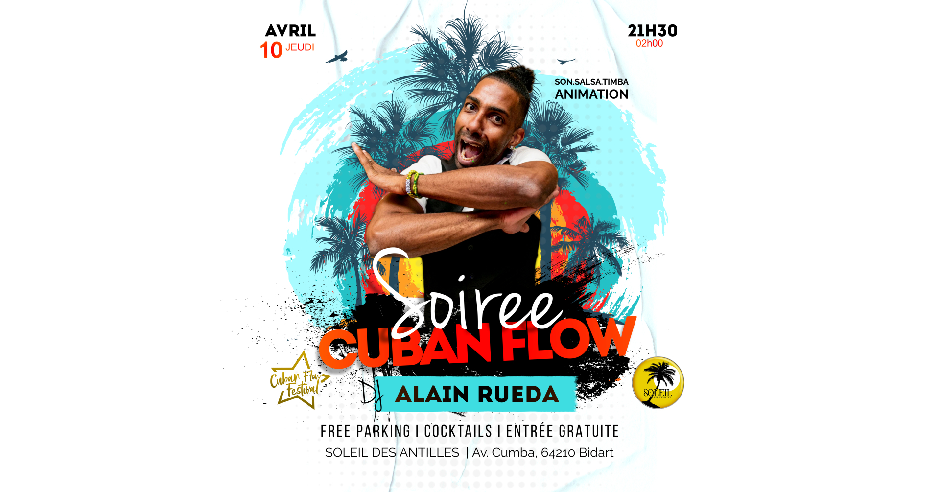 SOIRÉE CUBAN FLOW à SOLEIL DES ANTILLES