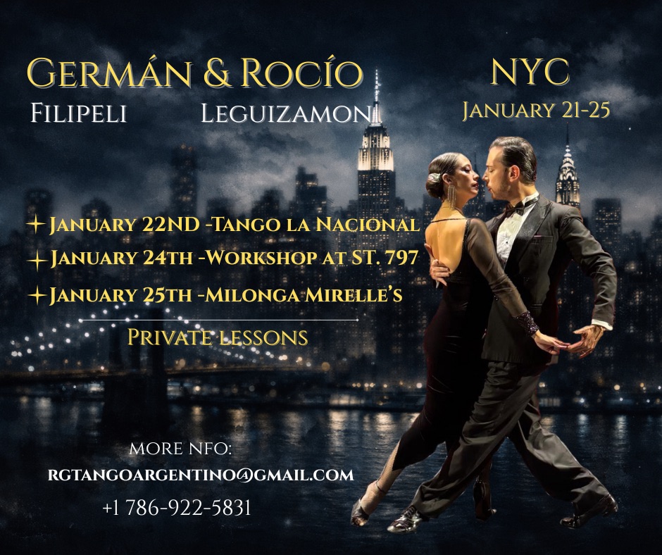 Special Workshop in New York-Musicality by Germán Filipeli & Rocío Leguizamón