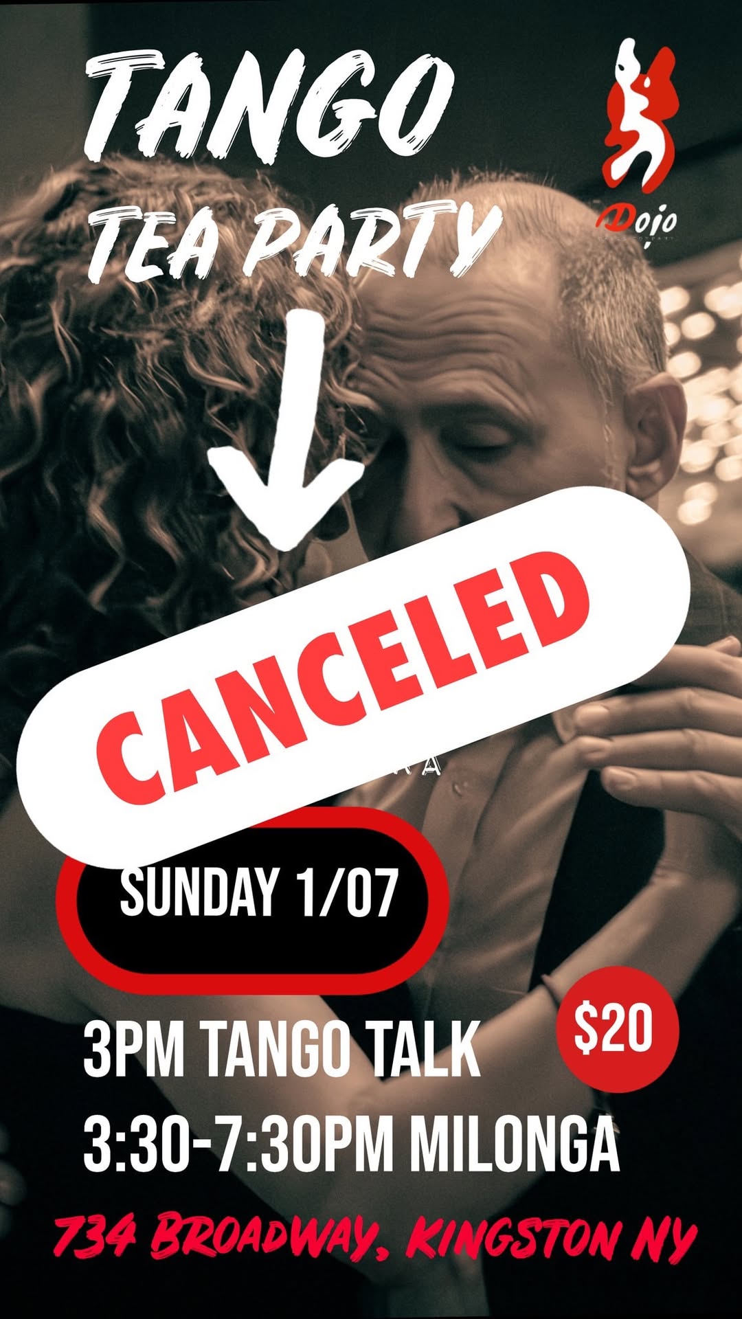 CANCELED! due to storm JANUARY Tango Tea Party