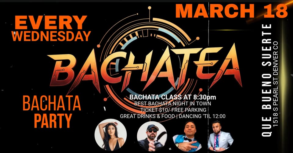 BACHATA PARTY MARCH 18TH 8:30P-12:00