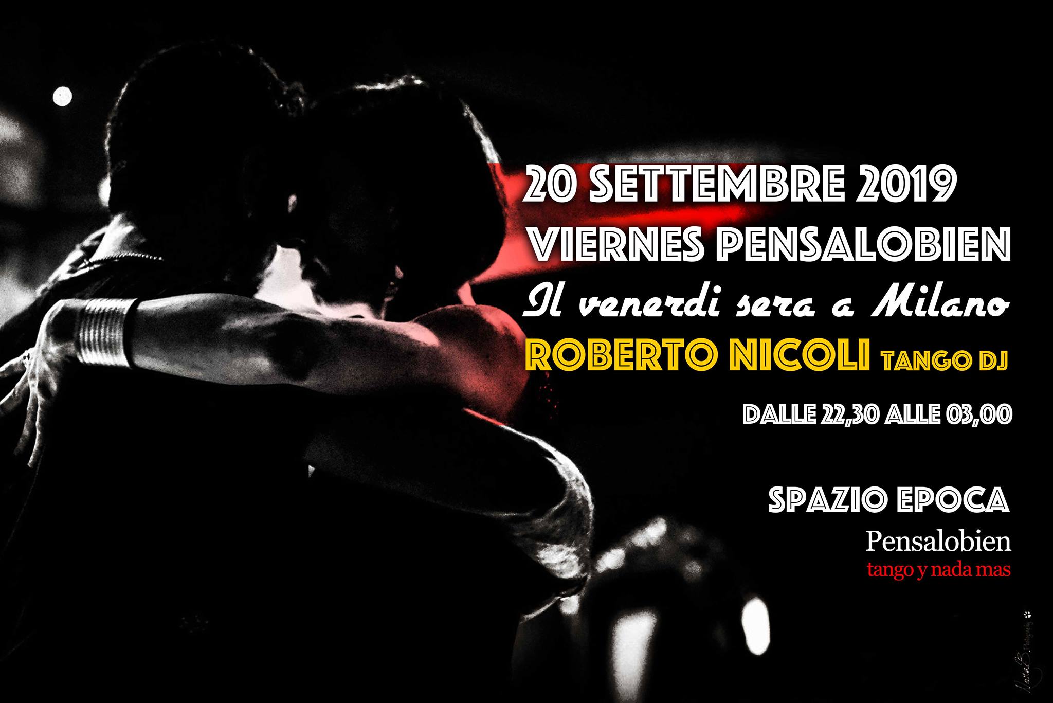 Viernes One Night Pensalobien. Roberto Nicoli Tango Dj