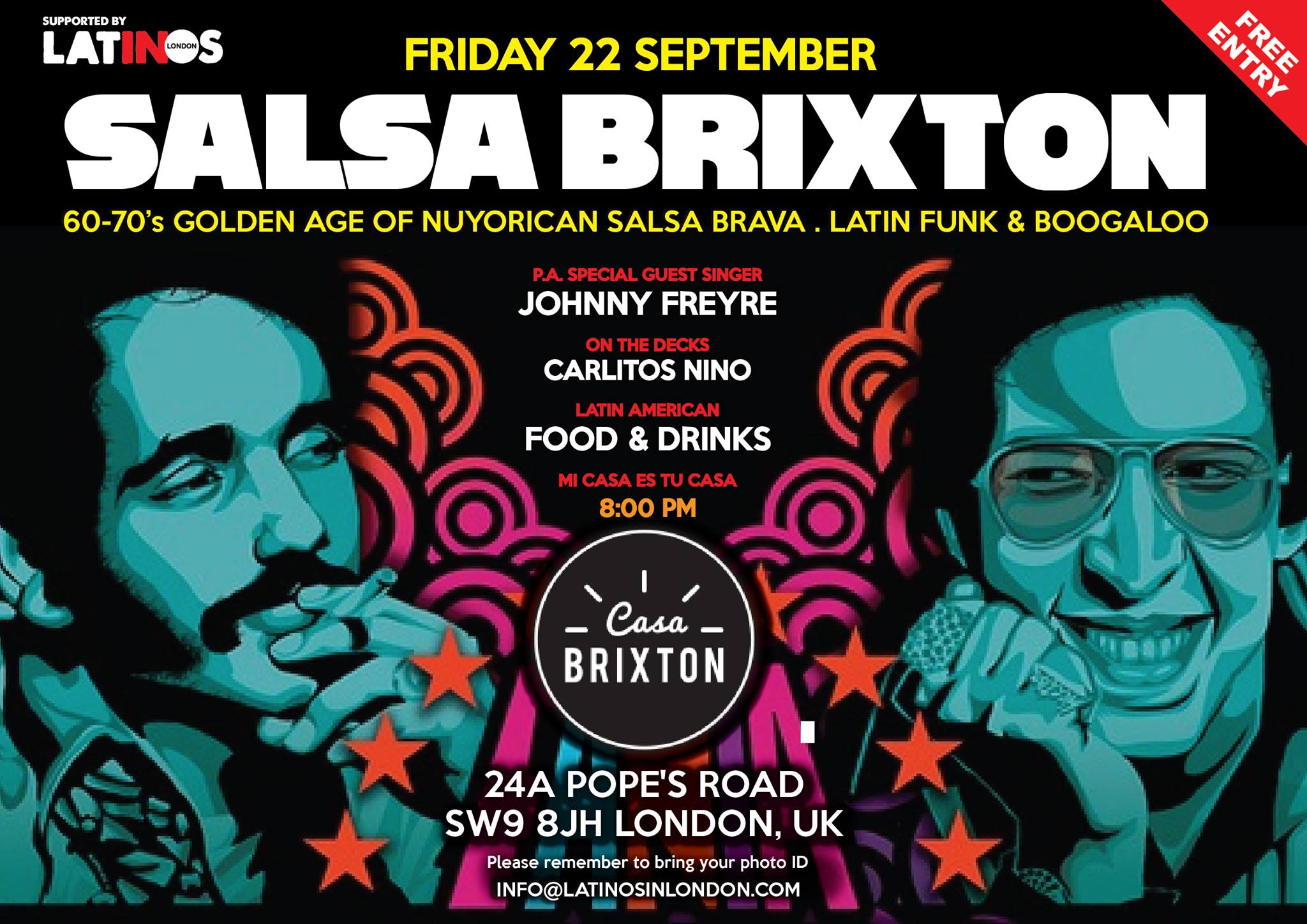 Fri. 22 Sept. SALSA Brixton - Free Entry * 8pm