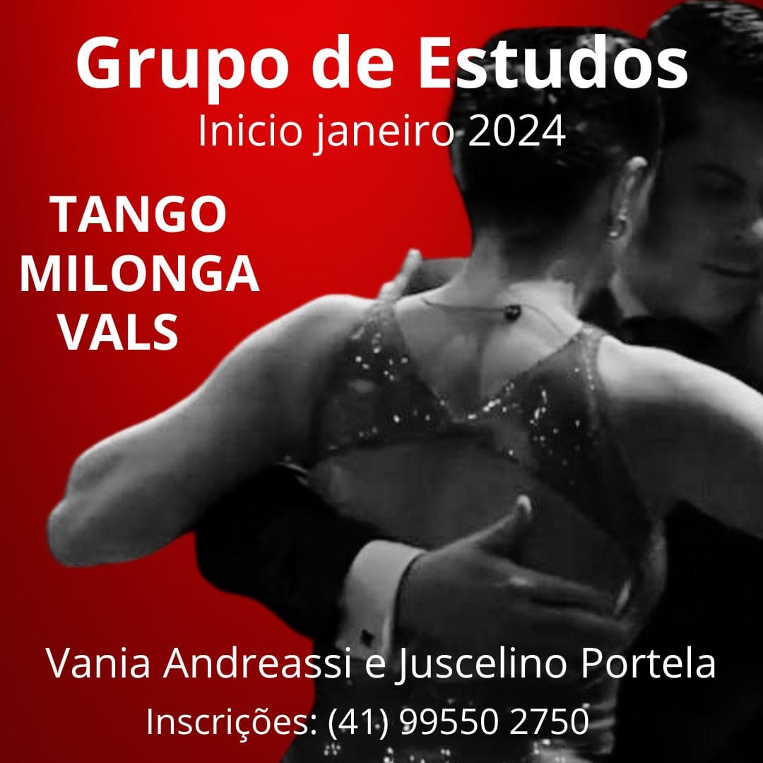 Grupo de Estudos,Tango,Milonga e Vals a partir de 08 Janeiro 2024