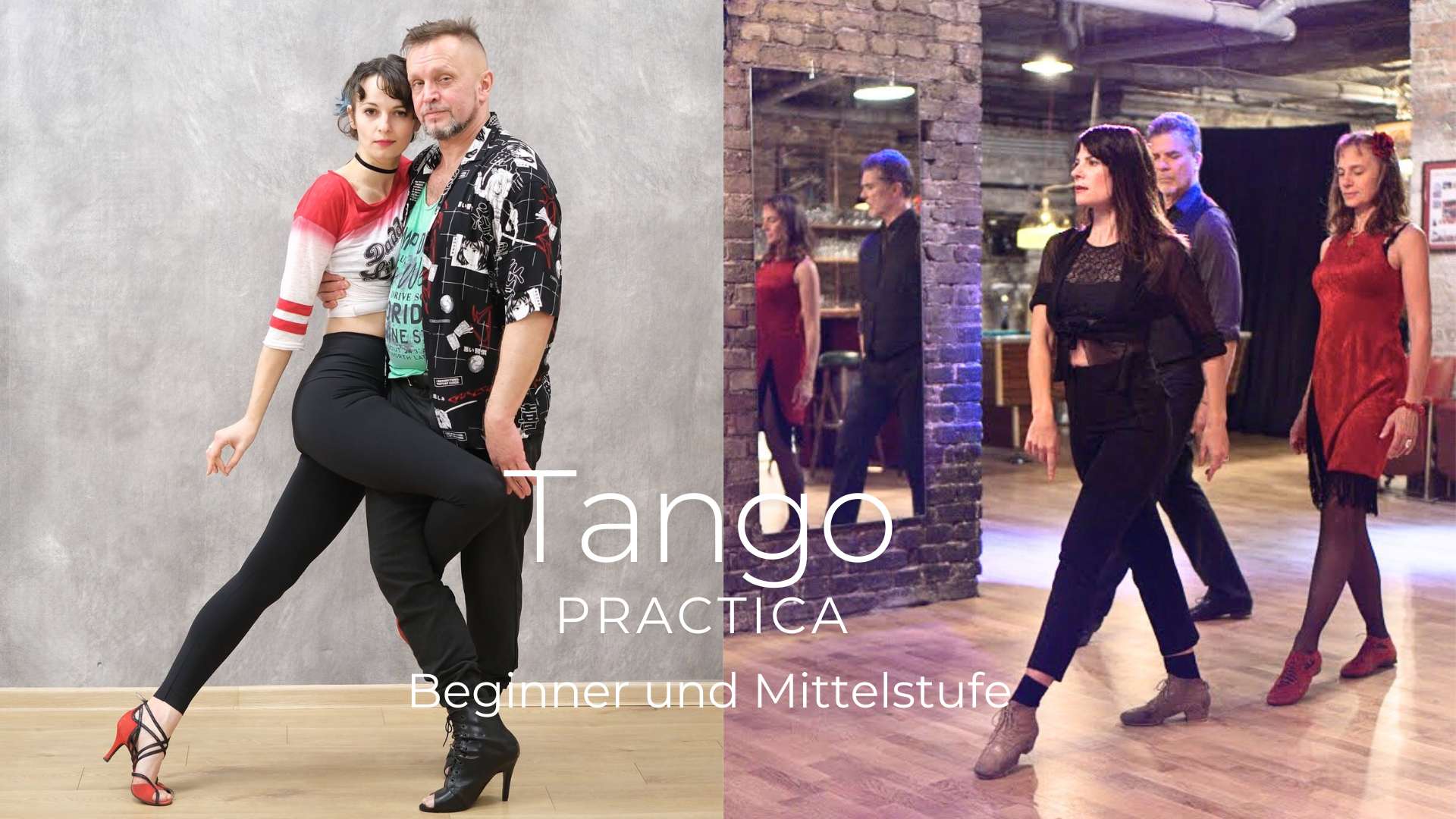Tango-Unterricht parallel: Beginner mit Slava Yuta Maks und Mittelstufe mit Maria Mondino