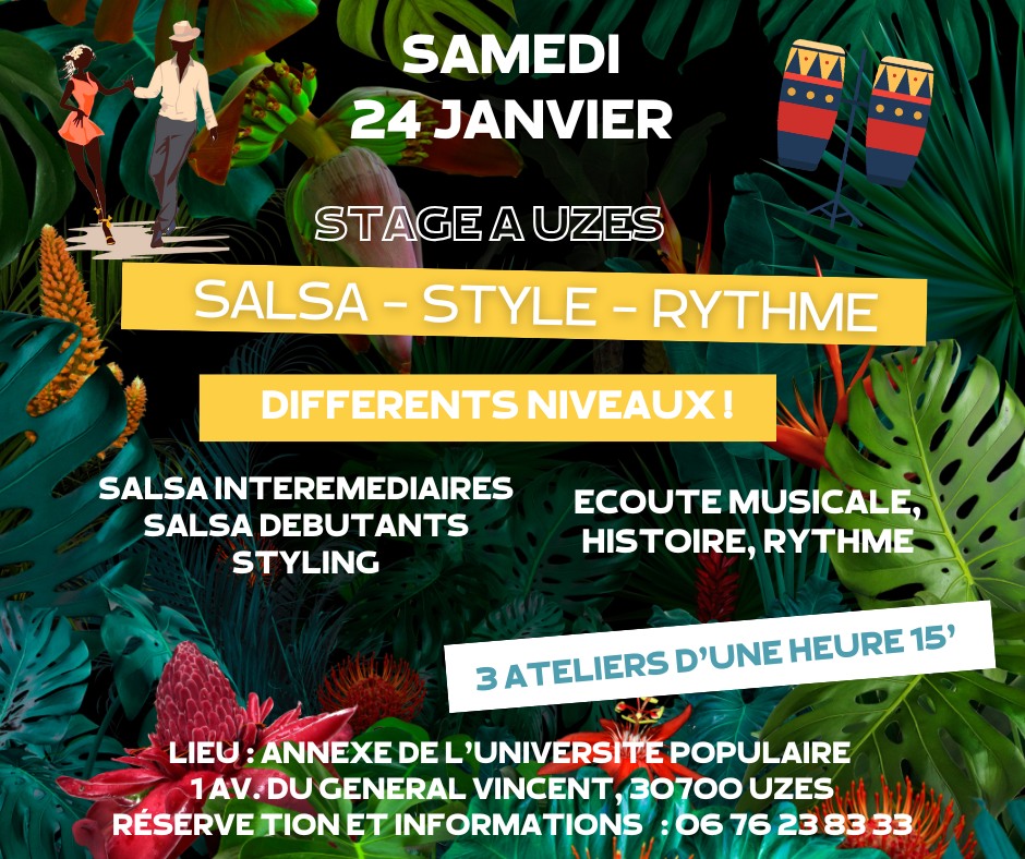 Stage de danse SALSA, STYLE ET RYTHME
