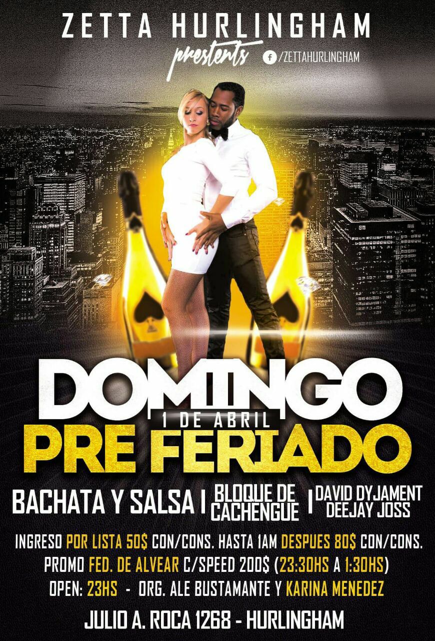 ZETTA DOMINGO PRE FERIADO