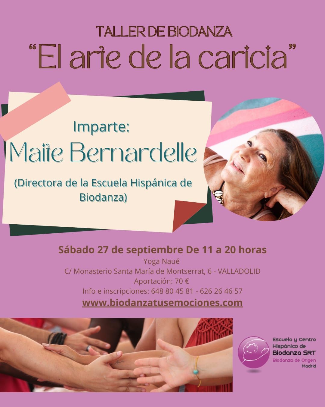 TALLER EL ARTE DE LA CARICIA-BIODANZA SRT