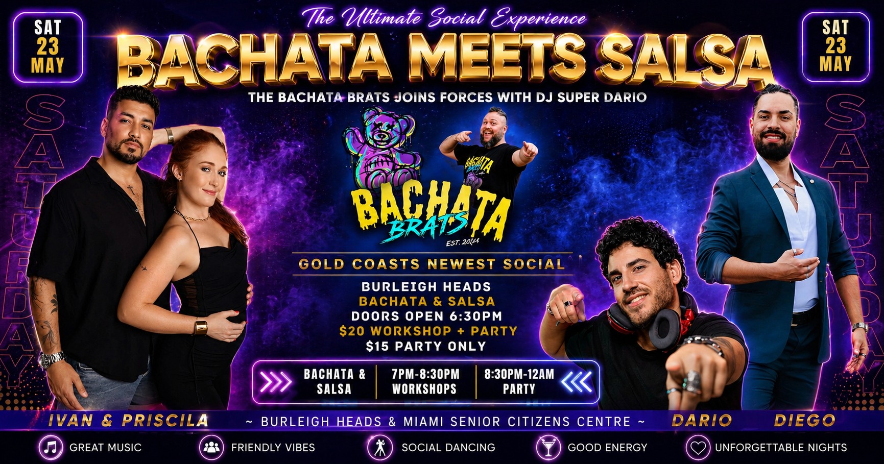Bachata Meets Salsa PARTY - Gold Coast - Come Dance with Us!