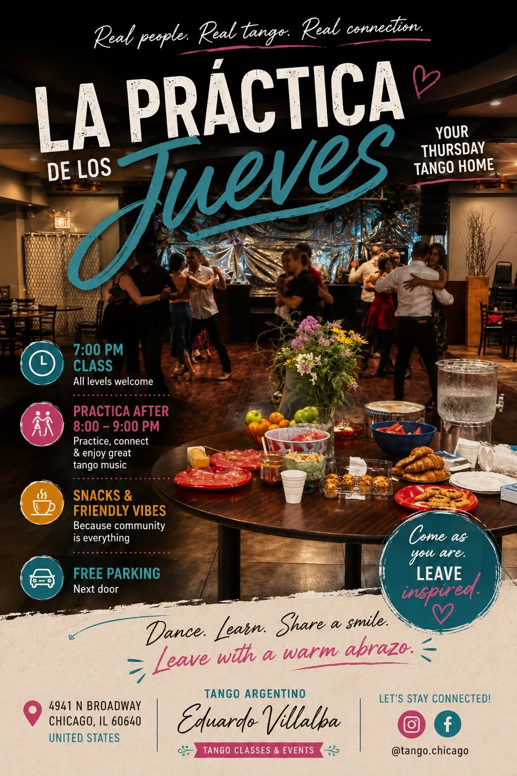 ARGENTINE TANGO CLASS AND PRACTICA