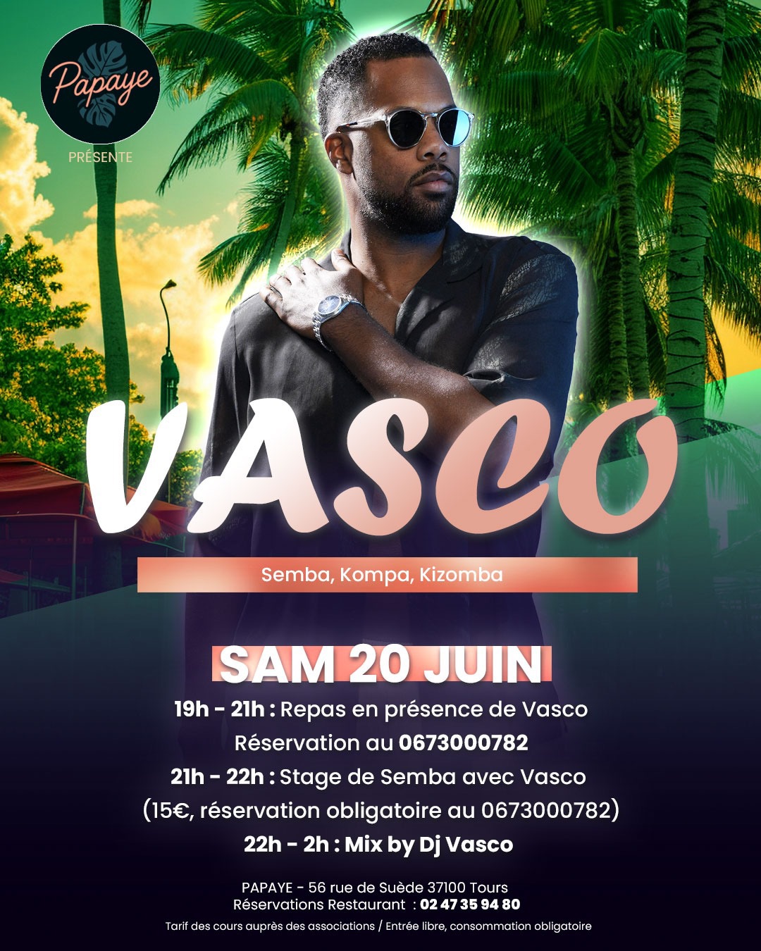 VASCO au Papaye 💃🔥 (Semba, Kompa, Kizomba)