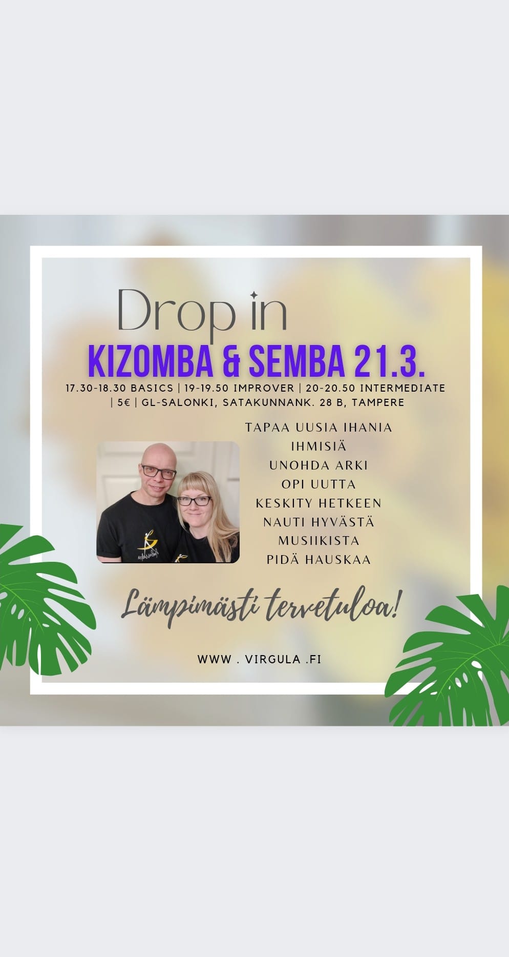 Kizomban ja semban kokeilupäivä