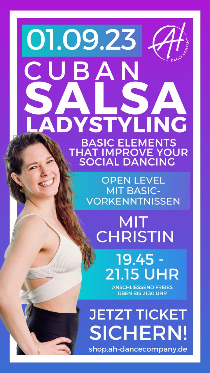 Cuban Salsa Ladystyling Workshop mit Christin by AH-DanceCompany