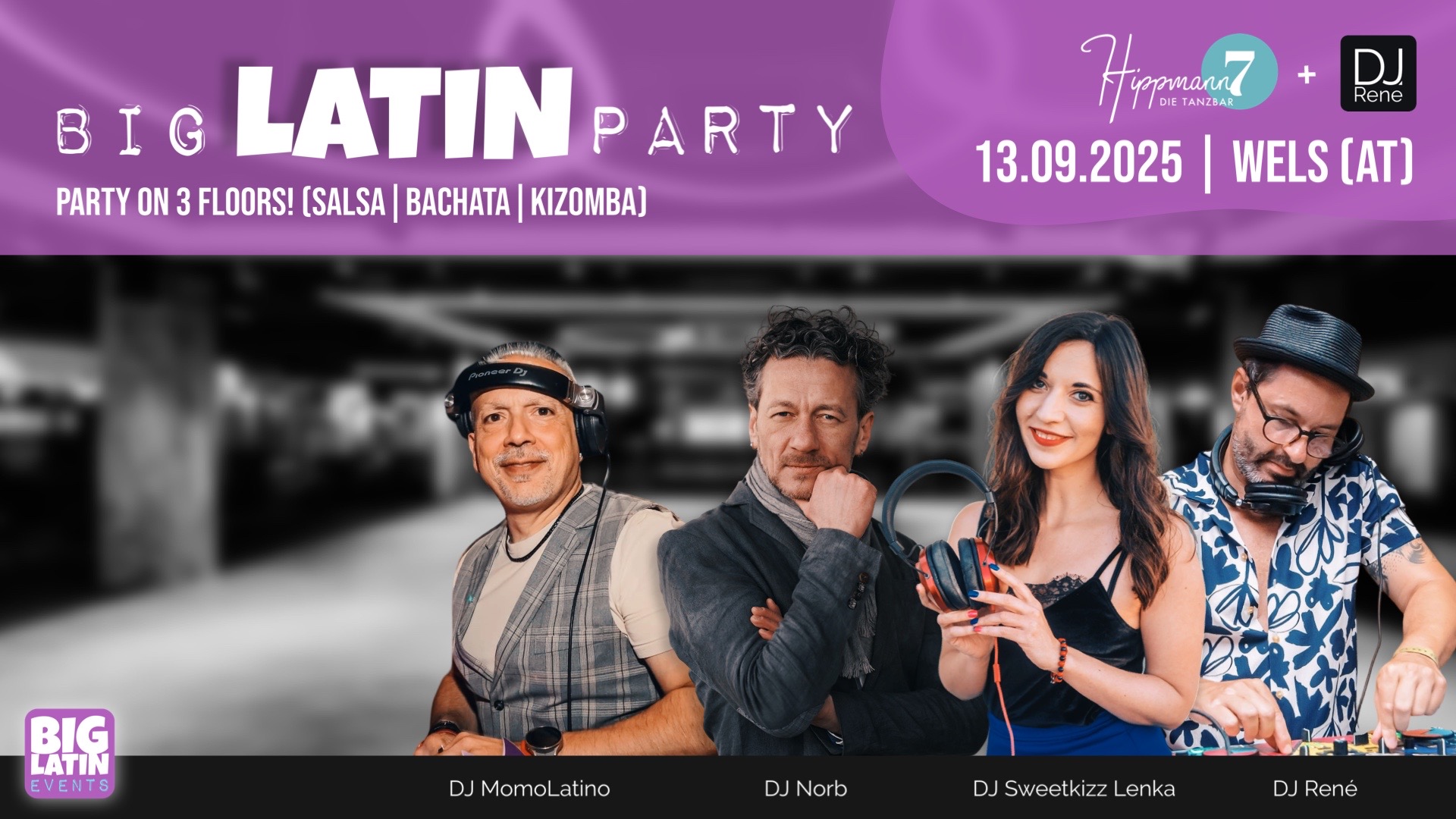 BIG LATIN PARTY (3 Floors: Salsa Bachata Kizomba)