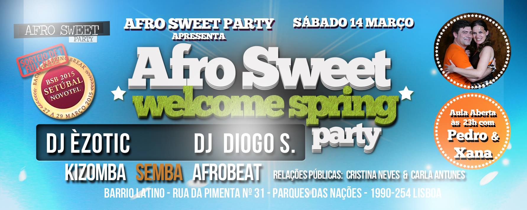 AFRO SWEET WELCOME SPRING PARTY ۞ BARRIO LATINO ۞ 14 MARÇO