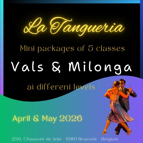 Package 5 classes VALS & MILONGA in La Tangueria in April-May