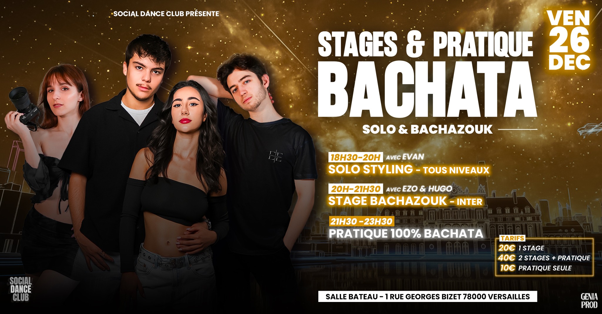 STAGES & PRATIQUE BACHATA SOLO & BACHAZOUK