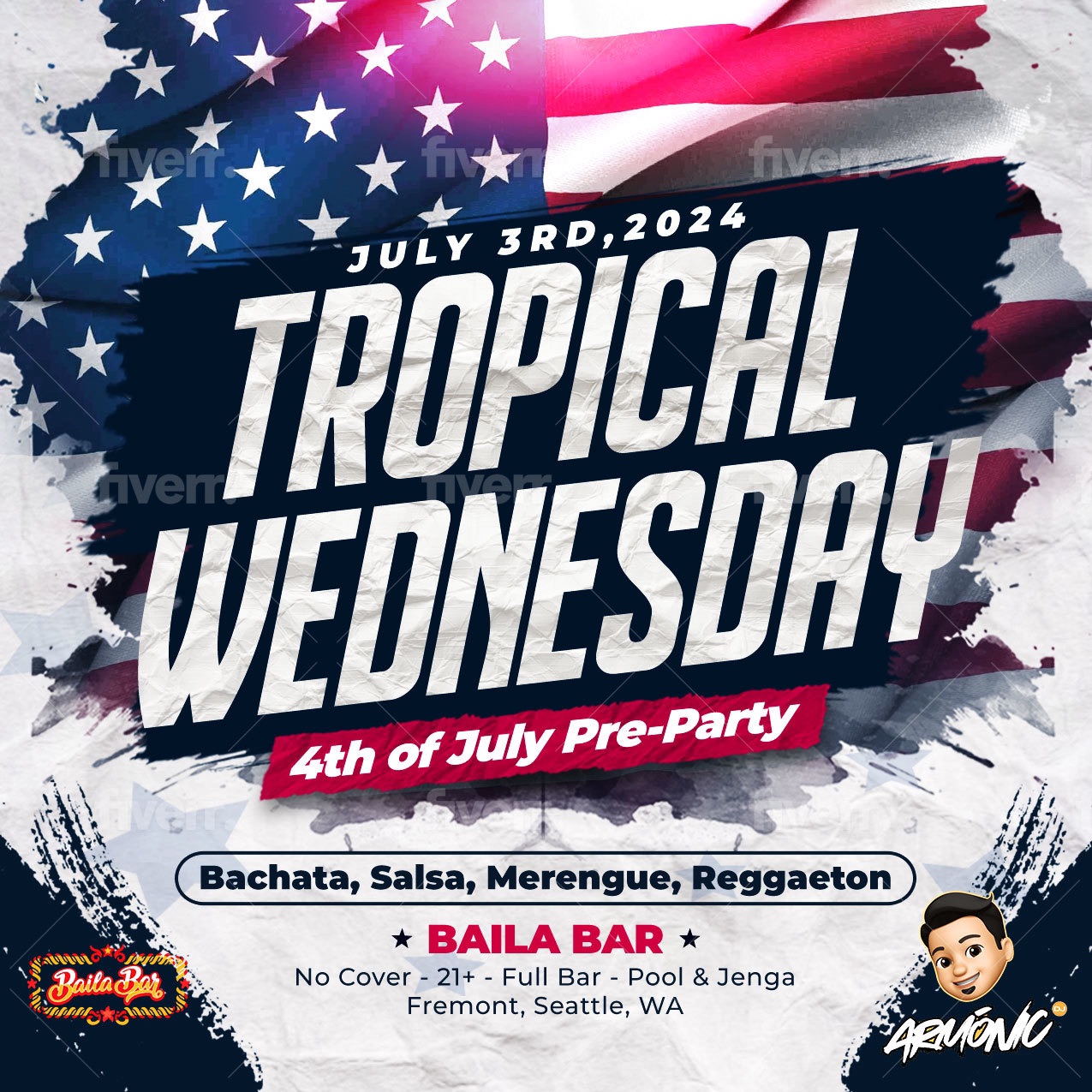 Special Tropical Wednesday(Bachata & Salsa ,w Merengue , Reggaeton) at Baila Bar