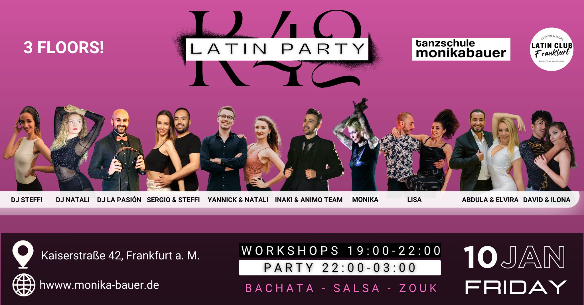★ LATIN PARTY K42 ★ Bachata, Salsa & Zouk!