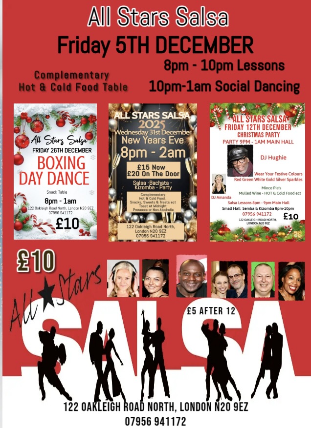 All Stars Salsa Friday 5th December 2025