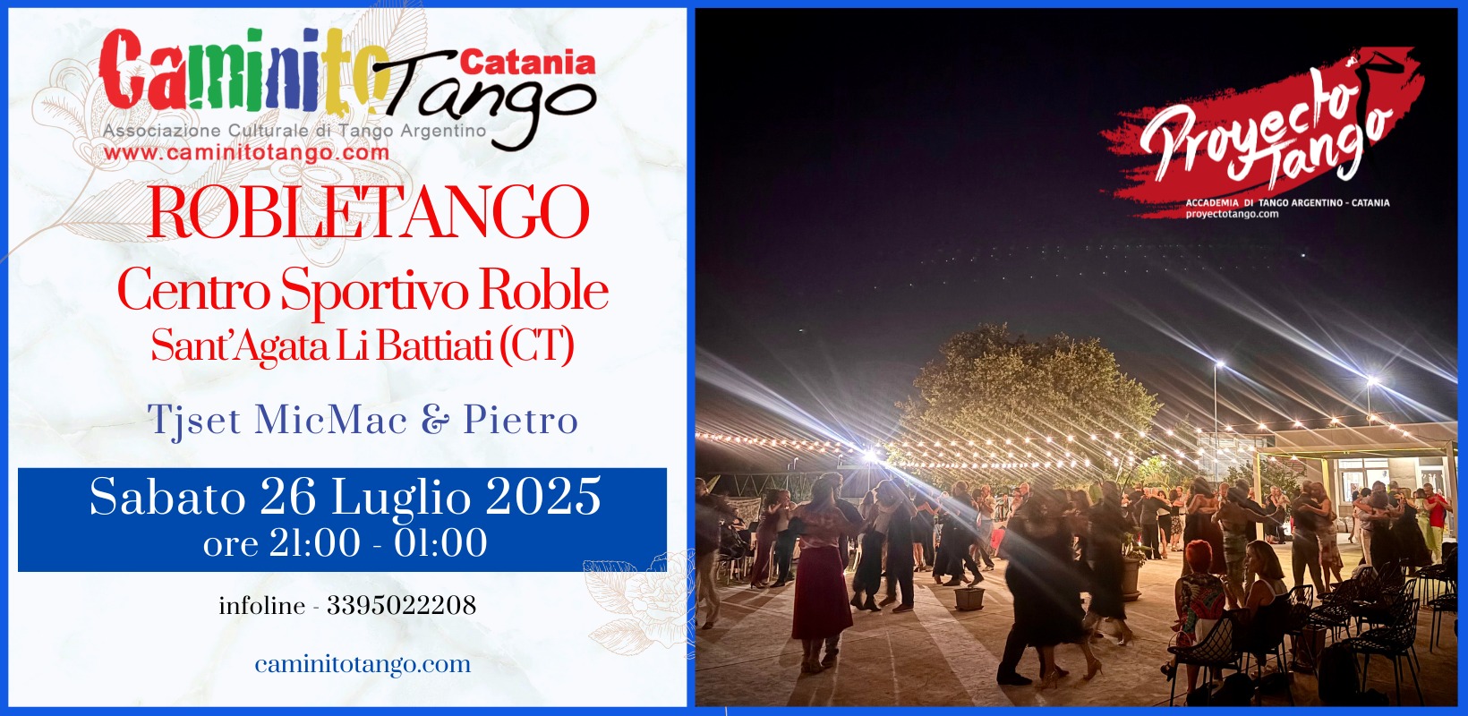 RobleTango - Sabato 26 luglio - Sant'Agata Li Battiati (CT)